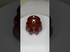 पेशेवर उच्च वोल्टेज सिरेमिक इन्सुलेटर ब्राउन / ग्रे रंग चीनी मिट्टी C-120
